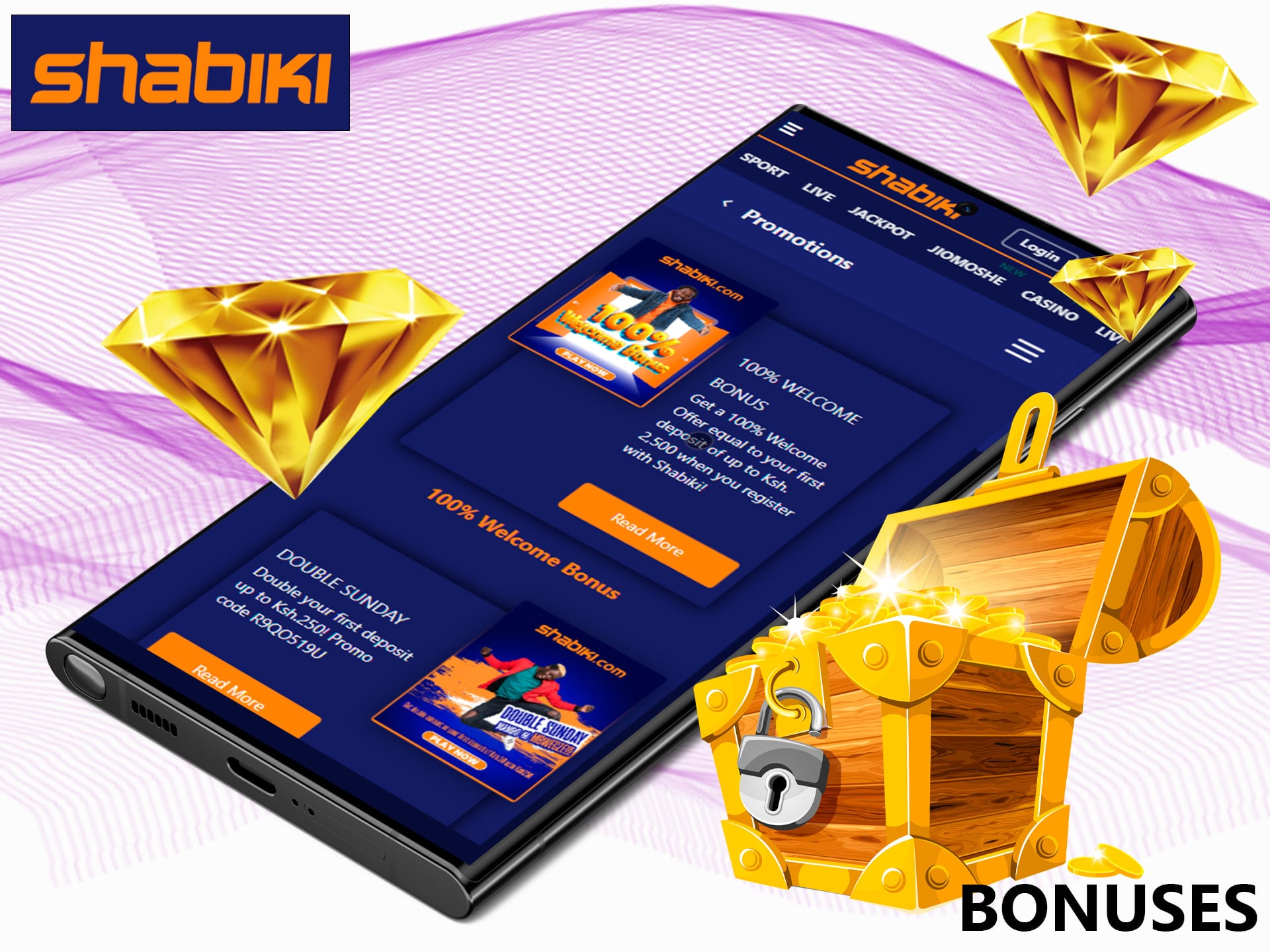 Favorable bonus offers are available to all players on the Shabiki platform