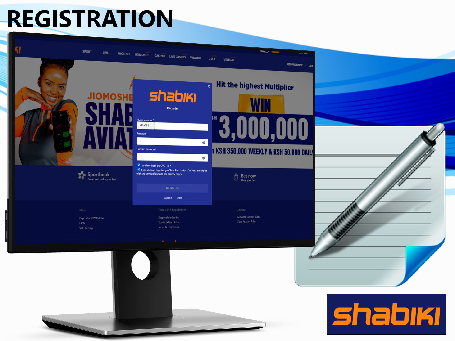 Sign up for Shabiki to get access to licensed games and sports